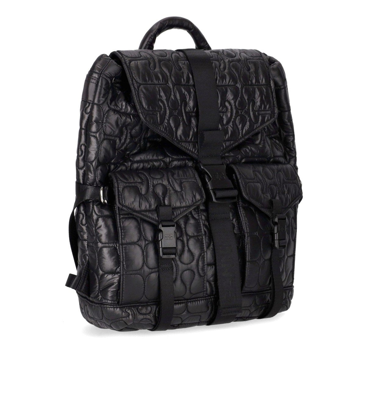 GANNI RE-TECH BLACK BACKPACK