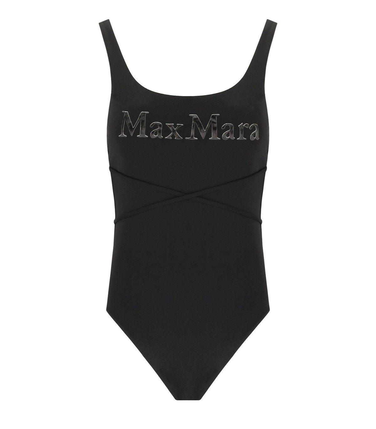 MAX MARA BEACHWEAR CARISMA B-KORBCHEN SCHWARZER BADEANZUG