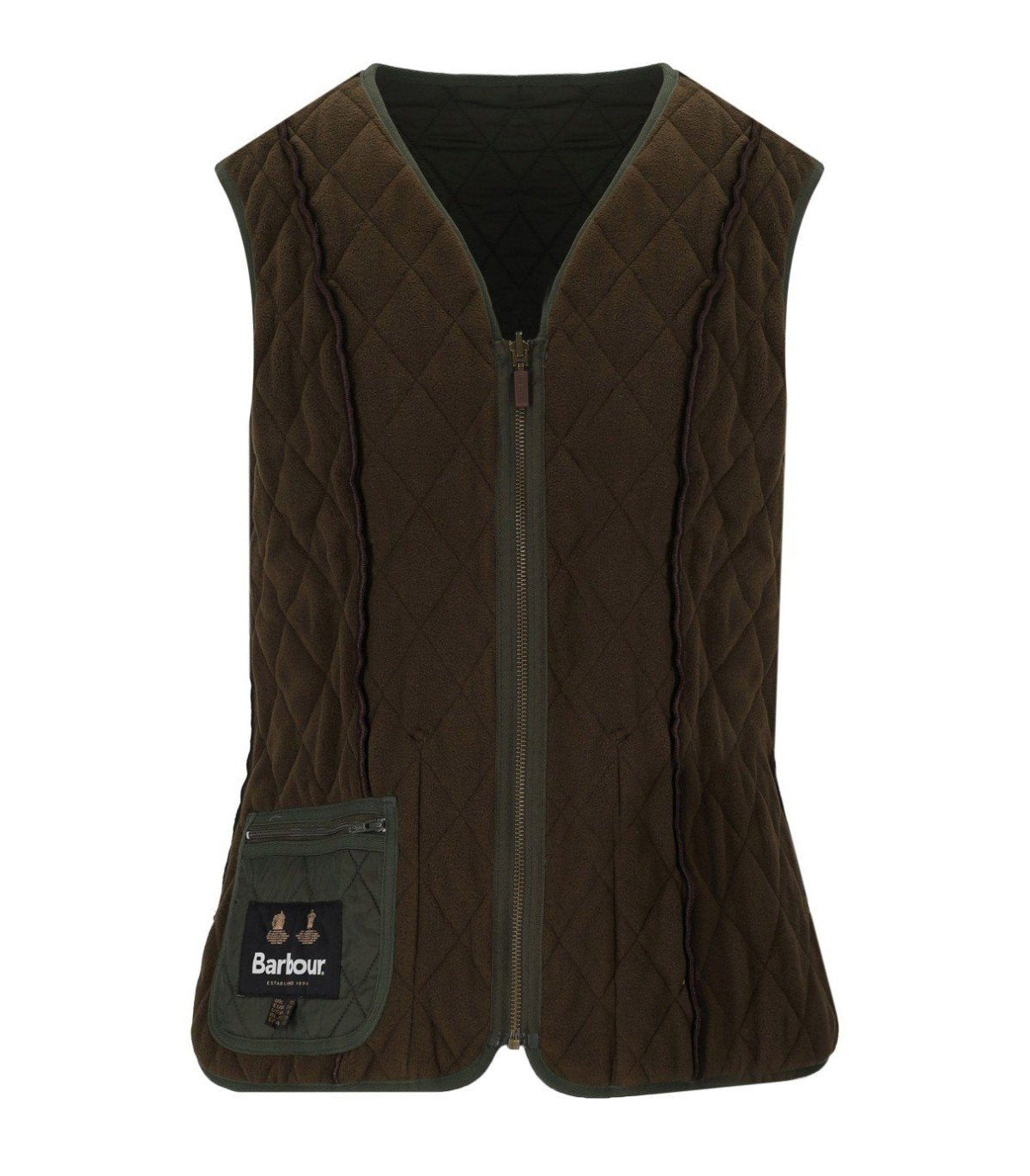 BARBOUR BETTY FLEECE OLIVE GREEN VEST