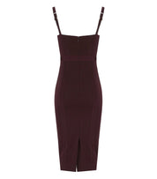 ELISABETTA FRANCHI MERLOT MIEDER ETUIKLEID