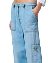 JEANS CARGO LIGHT BLUE ELISABETTA FRANCHI