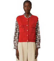 GILET EN MAILLE CAPRARA ROUGE MAX MARA WEEKEND