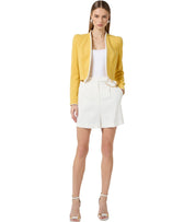 ELISABETTA FRANCHI IVORY SHORTS WITH CHAIN