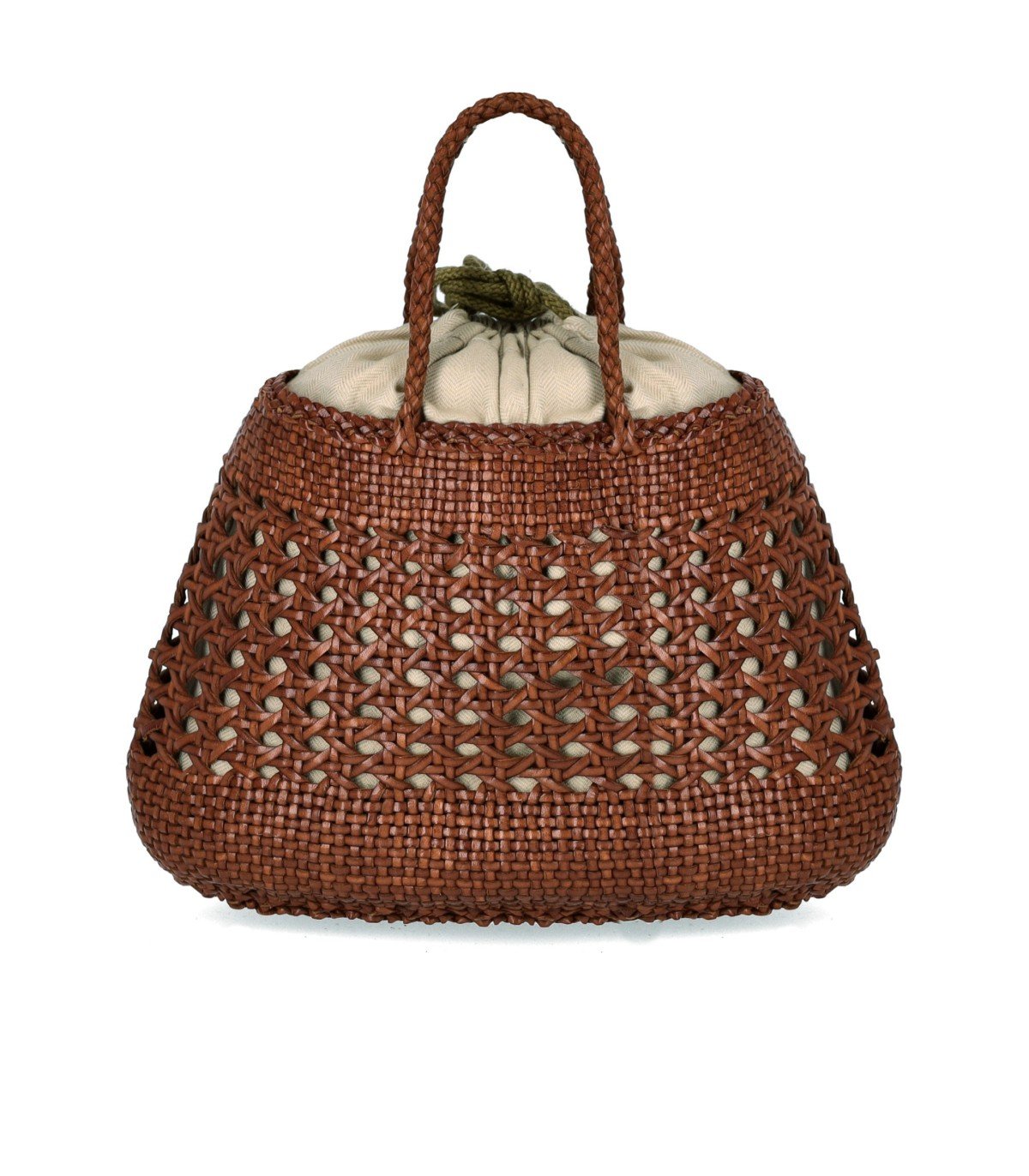 DRAGON DIFFUSION SANTA CANO BROWN BASKET BAG