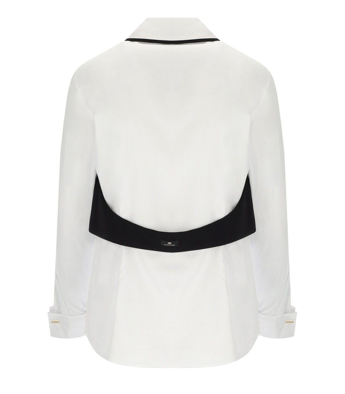 ELISABETTA FRANCHI WEISSES HEMD MIT WESTE UND KRAWATTE