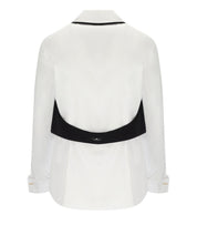 ELISABETTA FRANCHI WEISSES HEMD MIT WESTE UND KRAWATTE