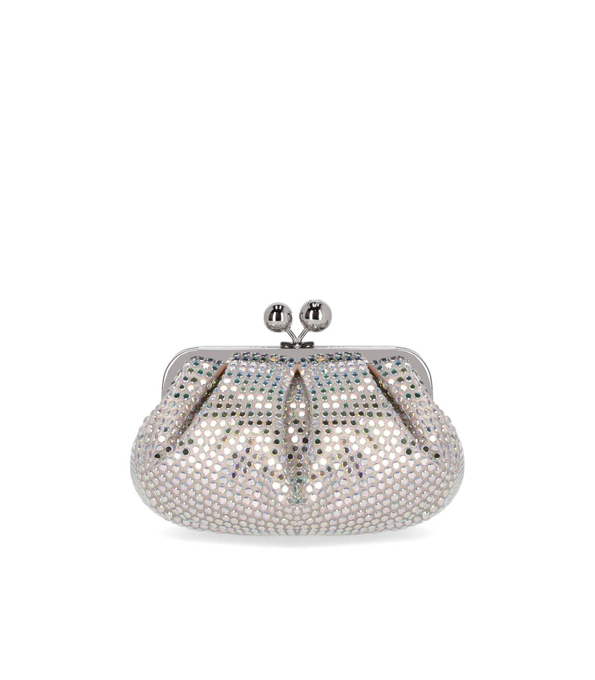MAX MARA WEEKEND PASTICCINO ALAMA SMALL SILVER CLUTCH