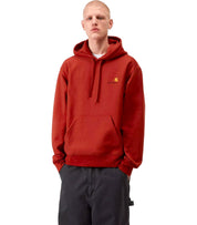 CARHARTT WIP AMERICAN SCRIPT OXIDE RED HOODIE