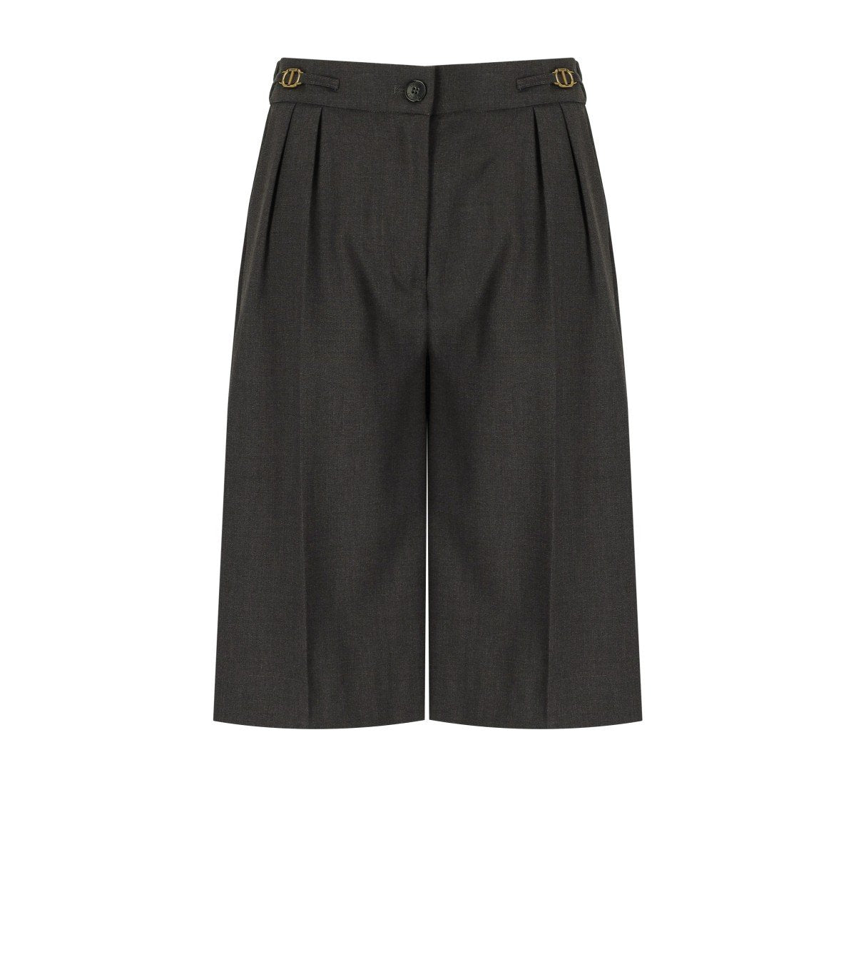 TWINSET ANTHRACITE GREY BERMUDA SHORTS