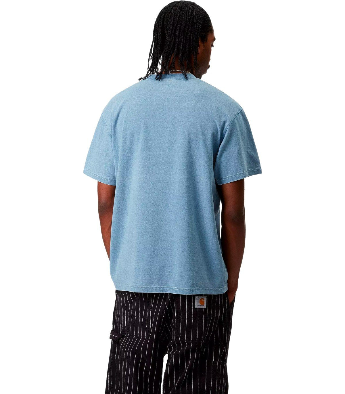 CARHARTT WIP S/S INGO POCKET LIGHT BLUE T-SHIRT