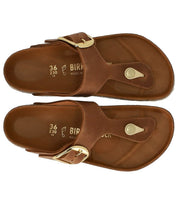 BIRKENSTOCK GIZEH BIG BUCKLE COGNAC SANDALE