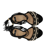 ELISABETTA FRANCHI RED CARPET BLACK HEELED SANDAL