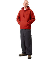 CARHARTT WIP AMERICAN SCRIPT OXIDE RED HOODIE