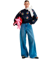 ESSENTIEL ANTWERP ITRO MARINEBLAUWE SWEATSHIRT