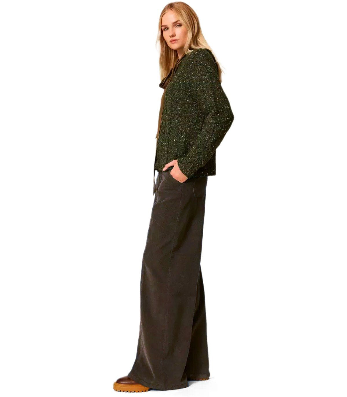 TWINSET CHOCOLATE CORDUROY PANTS