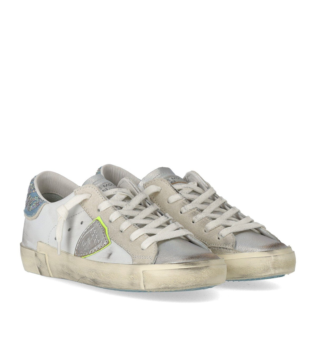 SNEAKER PRSX METAL PAILLETTES BIANCA PHILIPPE MODEL
