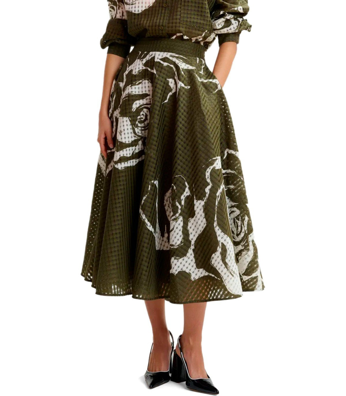 ESSENTIEL ANTWERP JANGO GREEN SKIRT