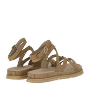 UGG GOLDENGAZE EMBOSSED ANKLE WRAP MUSTARD SEED SANDALE