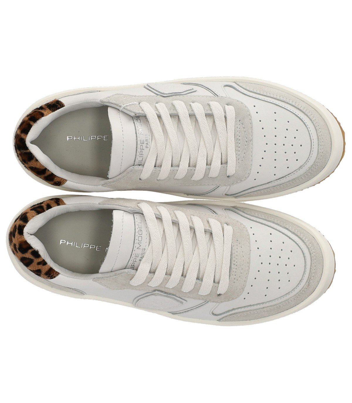 PHILIPPE MODEL NICE LOW ANIMALIER WHITE SNEAKER