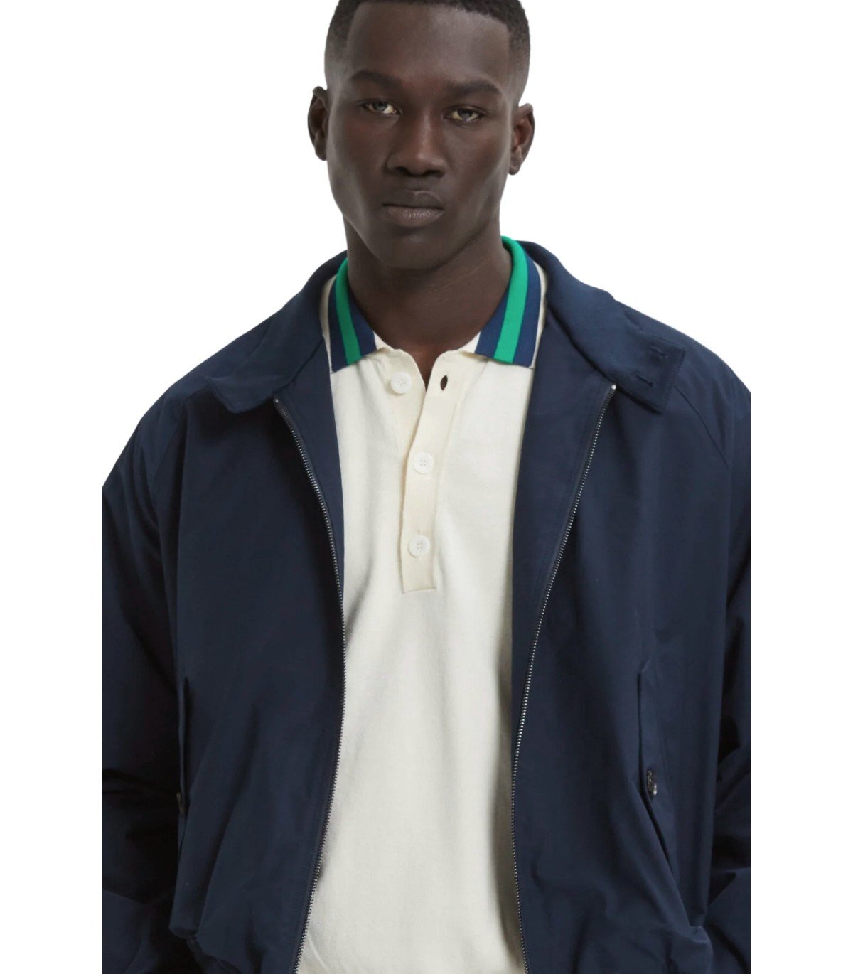 BARACUTA G9 HARRINGTON NAVY BLUE BOMBER JACKET