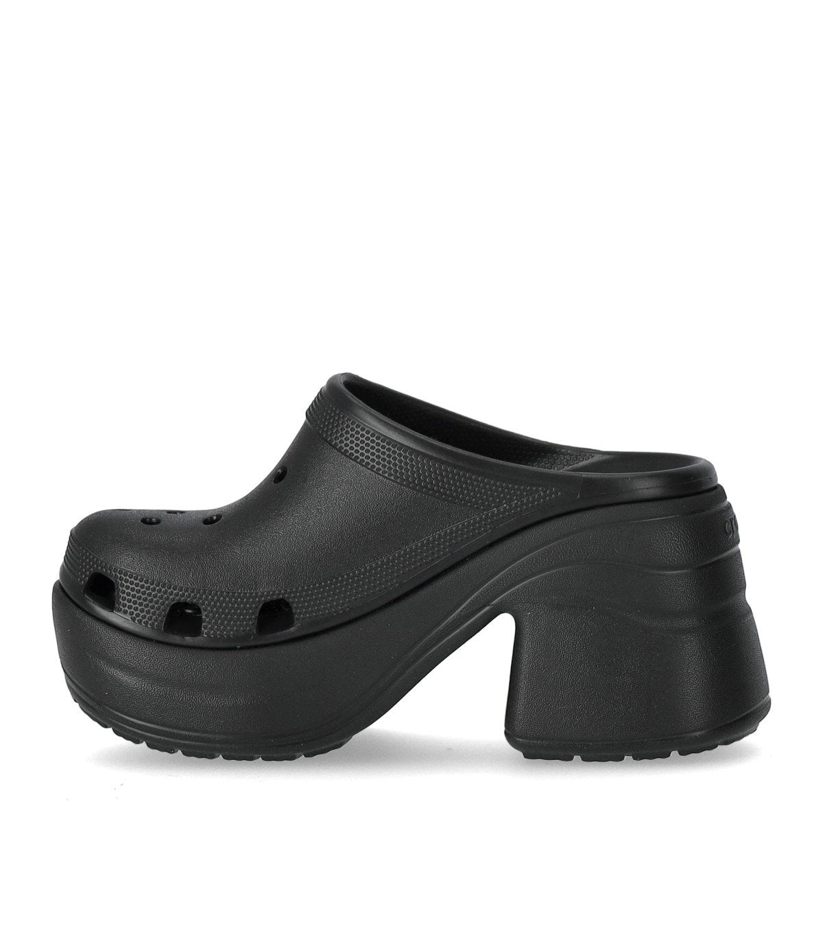 CROCS SIREN BLACK HEELED CLOG