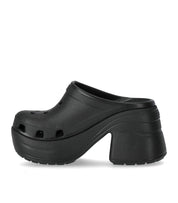 CROCS SIREN BLACK HEELED CLOG