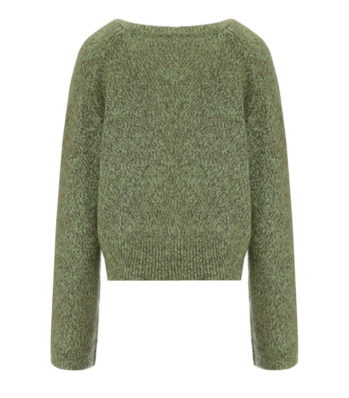 GANNI MELANGE GREEN SWEATER