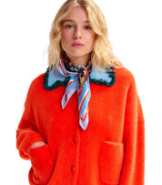 ESSENTIEL ANTWERP JUNGLE LIGHT BLUE FOULARD SCARF