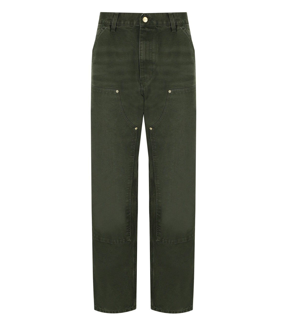 CARHARTT WIP DOUBLE KNEE OLIVE GREEN PANTS