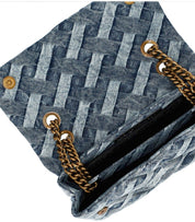 KURT GEIGER KENSINGTON DENIM SHOULDER BAG