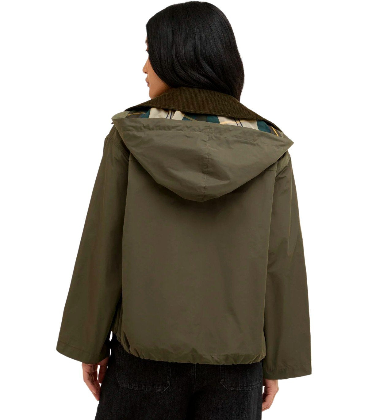 BARBOUR WEAVER GROEN JAS MET CAPUCHON