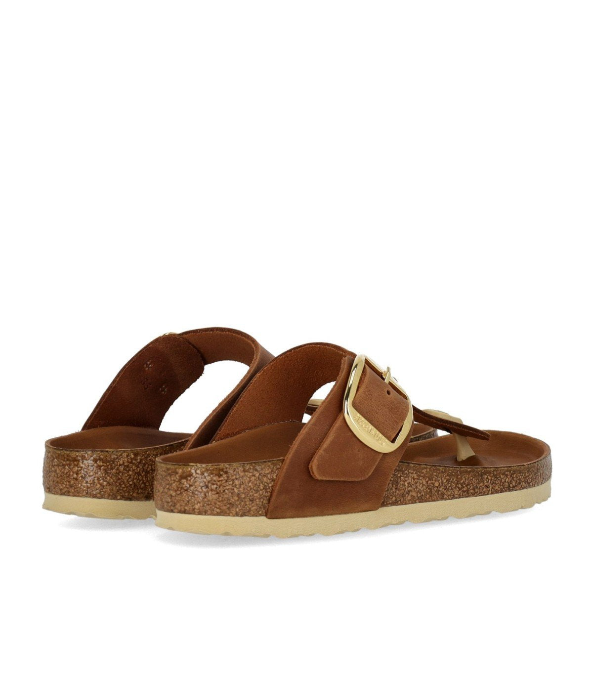 BIRKENSTOCK GIZEH BIG BUCKLE COGNAC SANDALE