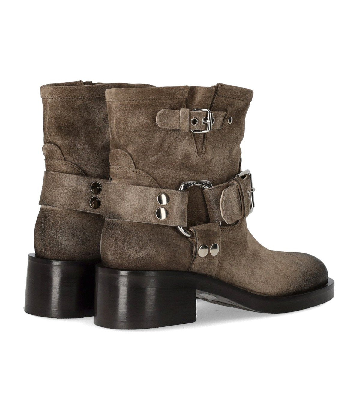 STRATEGIA BEIGE BIKER STIEFELETTE