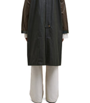 BARBOUR EVETTE WAX GREEN LONG JACKET
