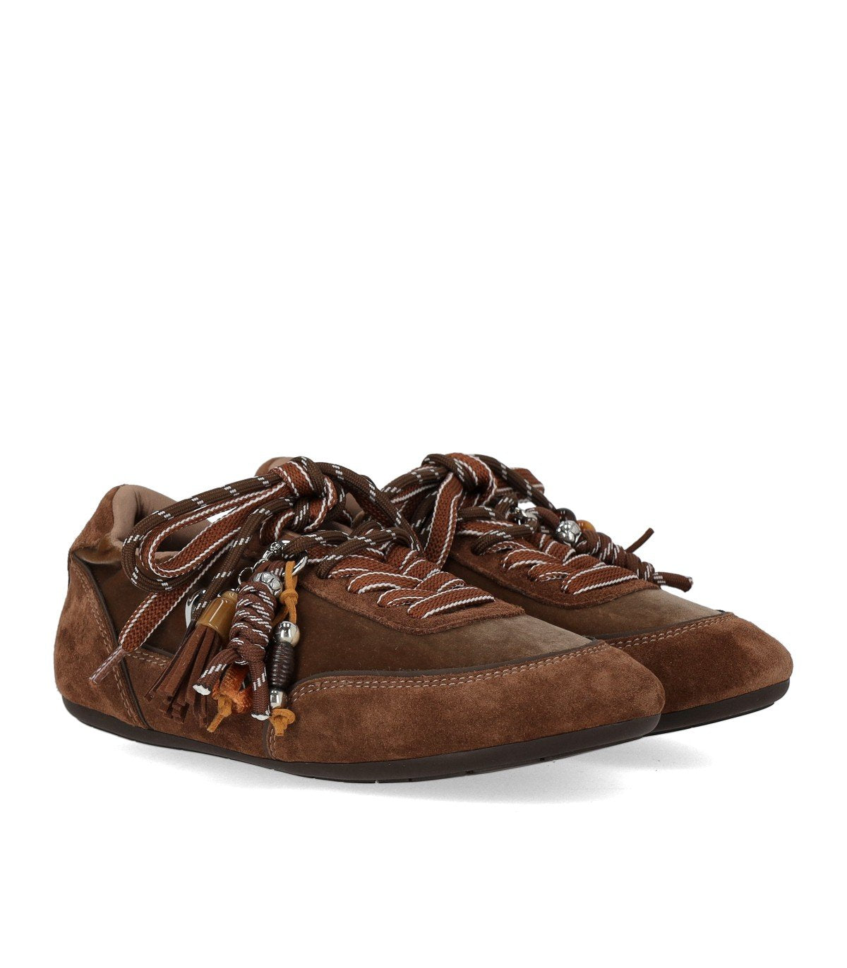 3P BALLET SAMT BRAUNER SNEAKER