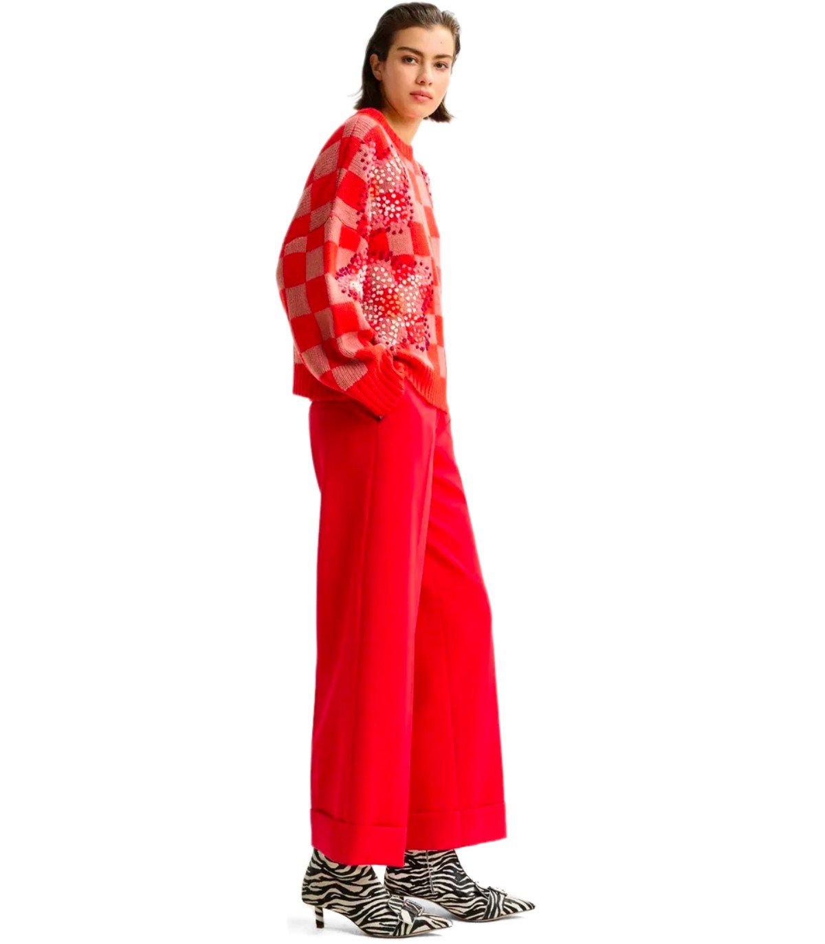 ESSENTIEL ANTWERP IMO ROTE CROPPED HOSE