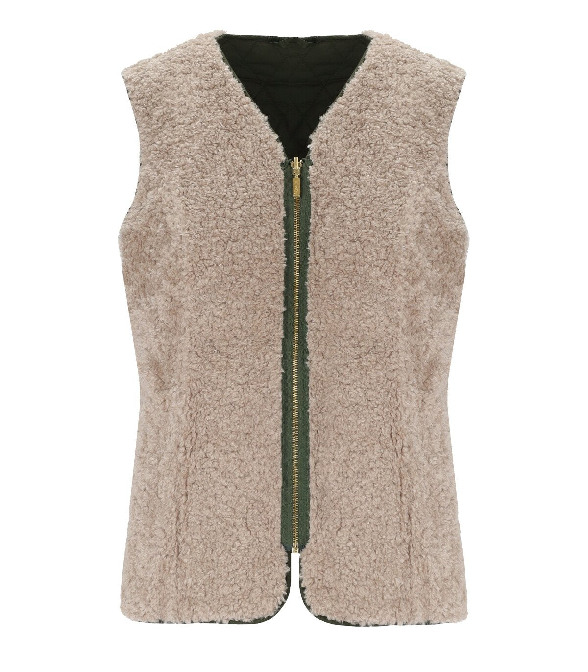 BARBOUR MARKENFIELD OLIVGRÜNE WENDEWESTE