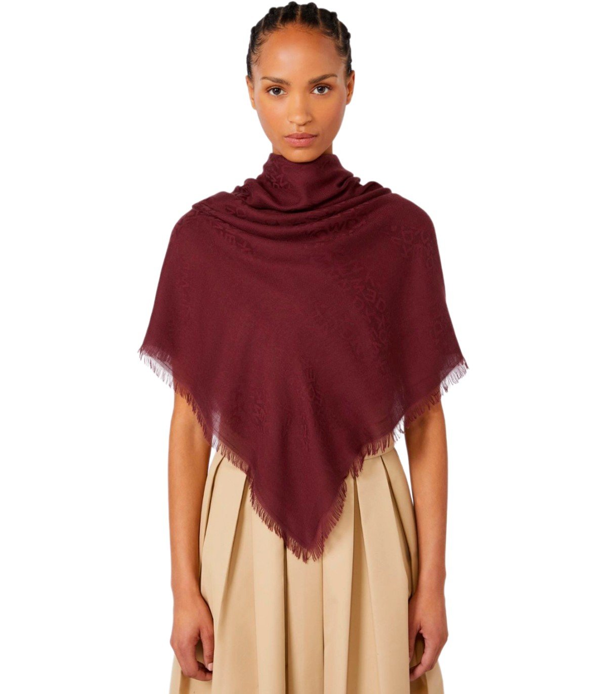 MAX MARA WEEKEND BALLO BURGUNDY SCARF