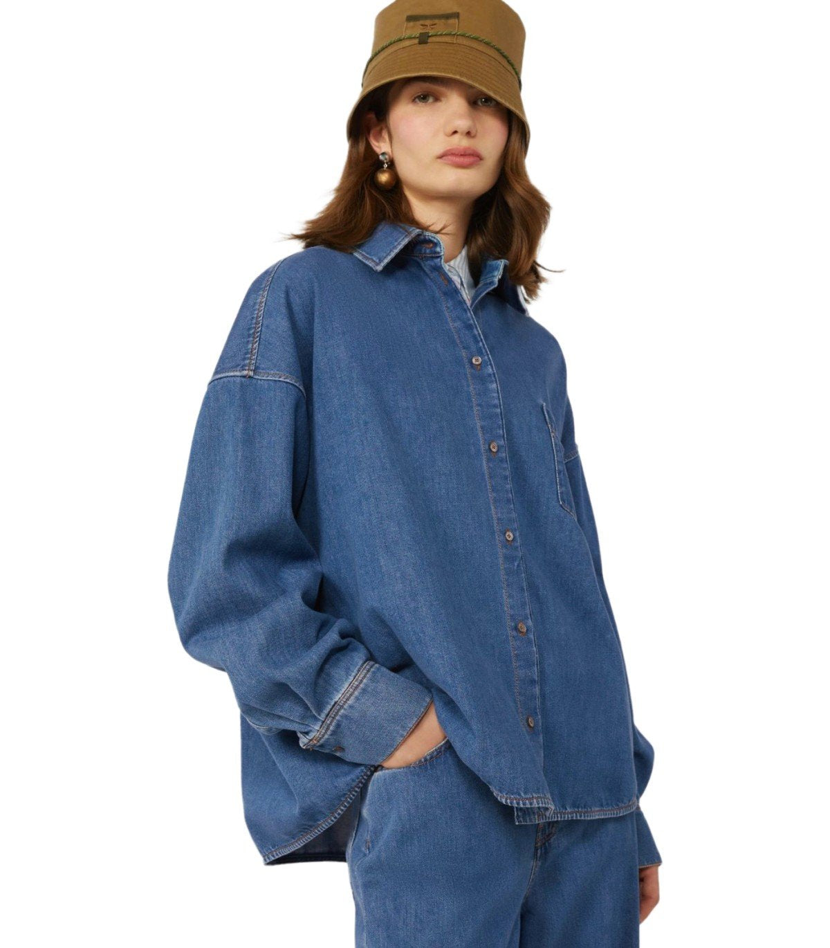 MAX MARA WEEKEND FOGGIA BLAUES HEMD