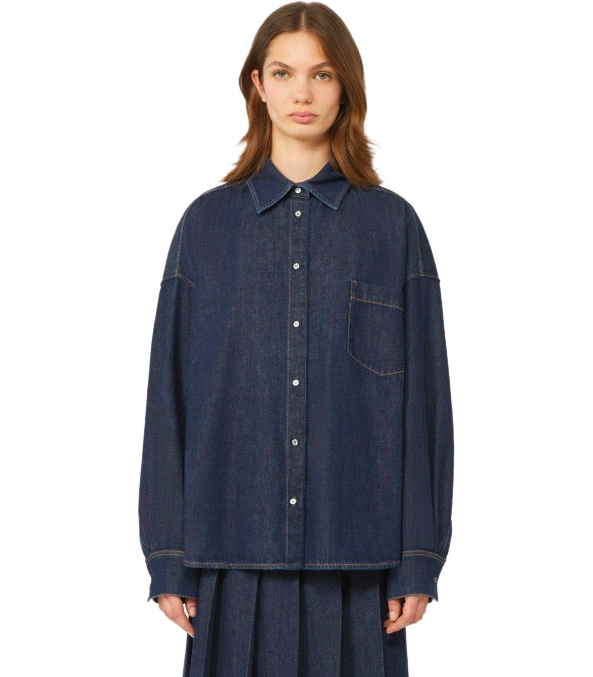 MAX MARA WEEKEND FOGGIA DARK BLUE SHIRT