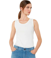 MAX MARA WEEKEND MULTIC WHITE RIBBED TOP