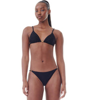 GANNI SCHWARZES LUREX BIKINIOBERTEIL