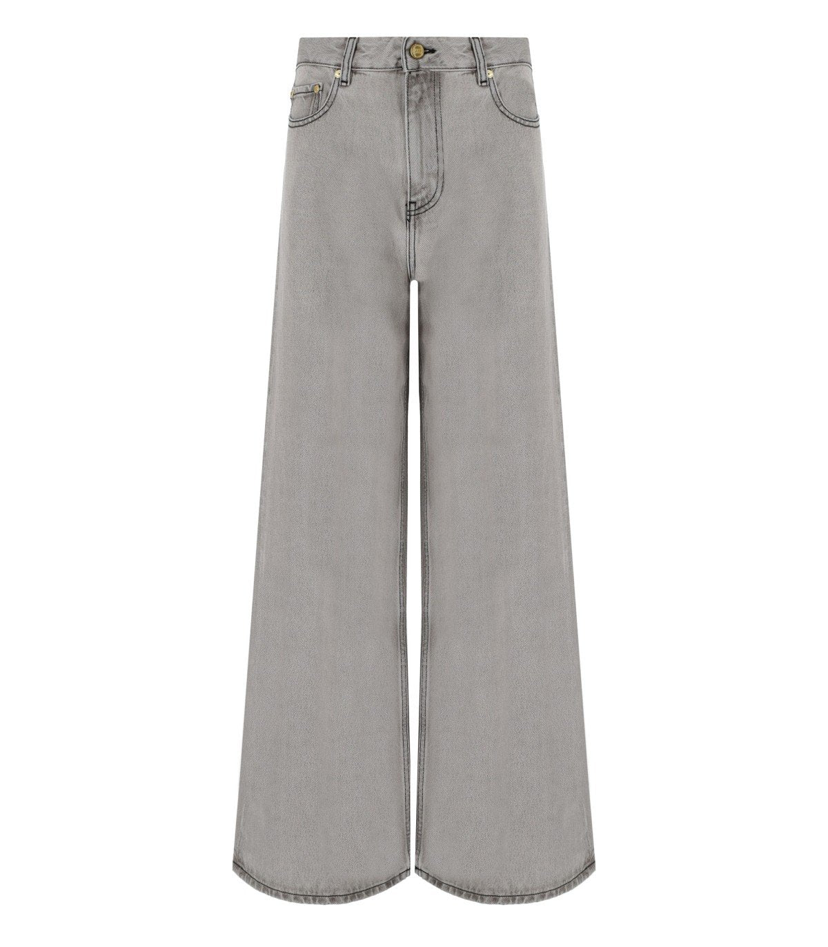 GANNI FUTURE GREY WIDE LEG JEANS