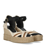 ESPADRILLE À SEMELLE COMPENSÉE SICILY NOIRE PALOMITAS