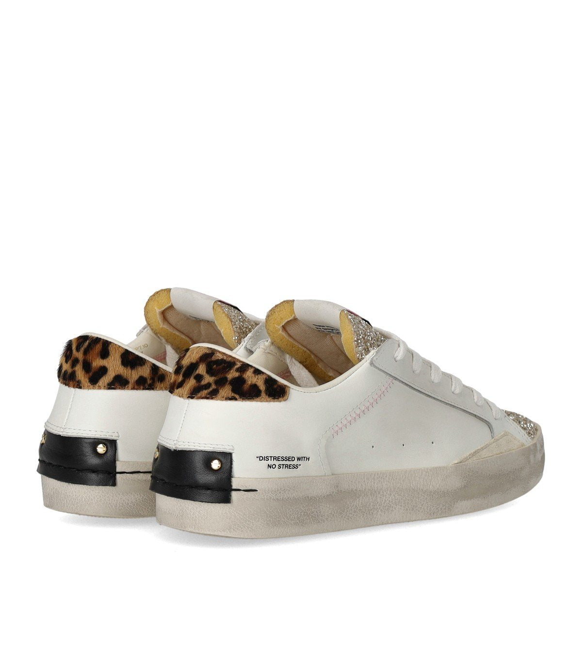 SNEAKER DISTRESSED GLITTER BIANCA CRIME LONDON