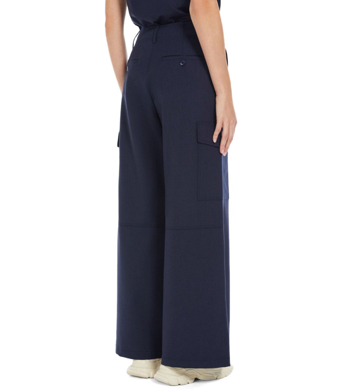 MAX MARA WEEKEND HIDALGO BLUE CARGO PANTS