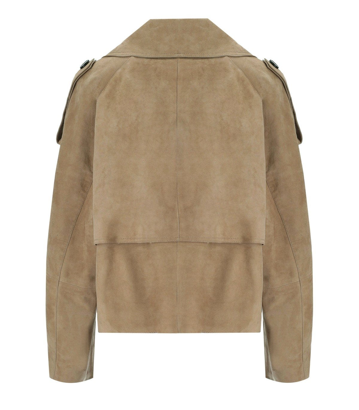 MAX MARA WEEKEND MAGA BEIGE CROPPED TRENCHCOAT