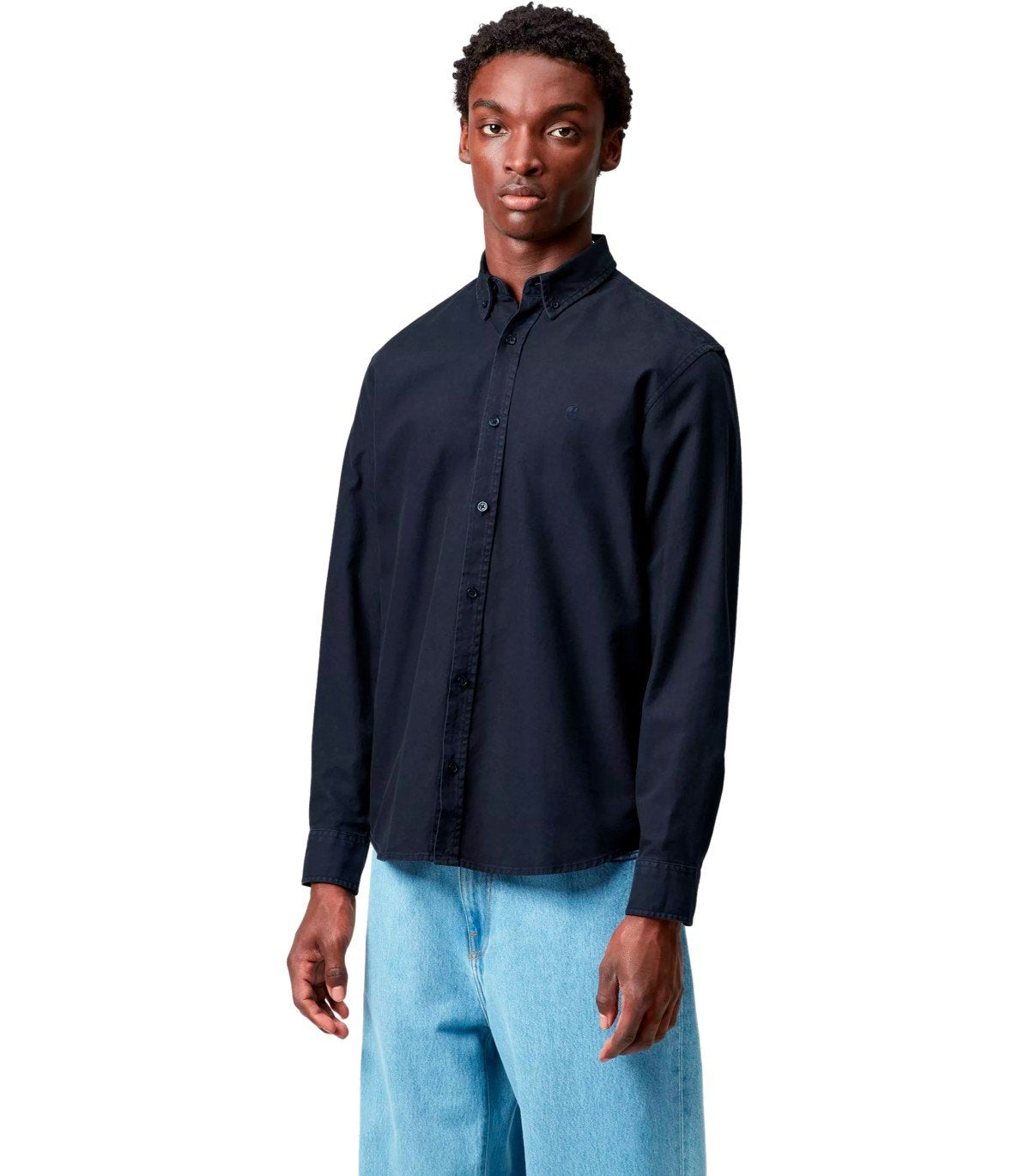 CHEMISE L/S BOLTON BLEU FONCÉ CARHARTT WIP
