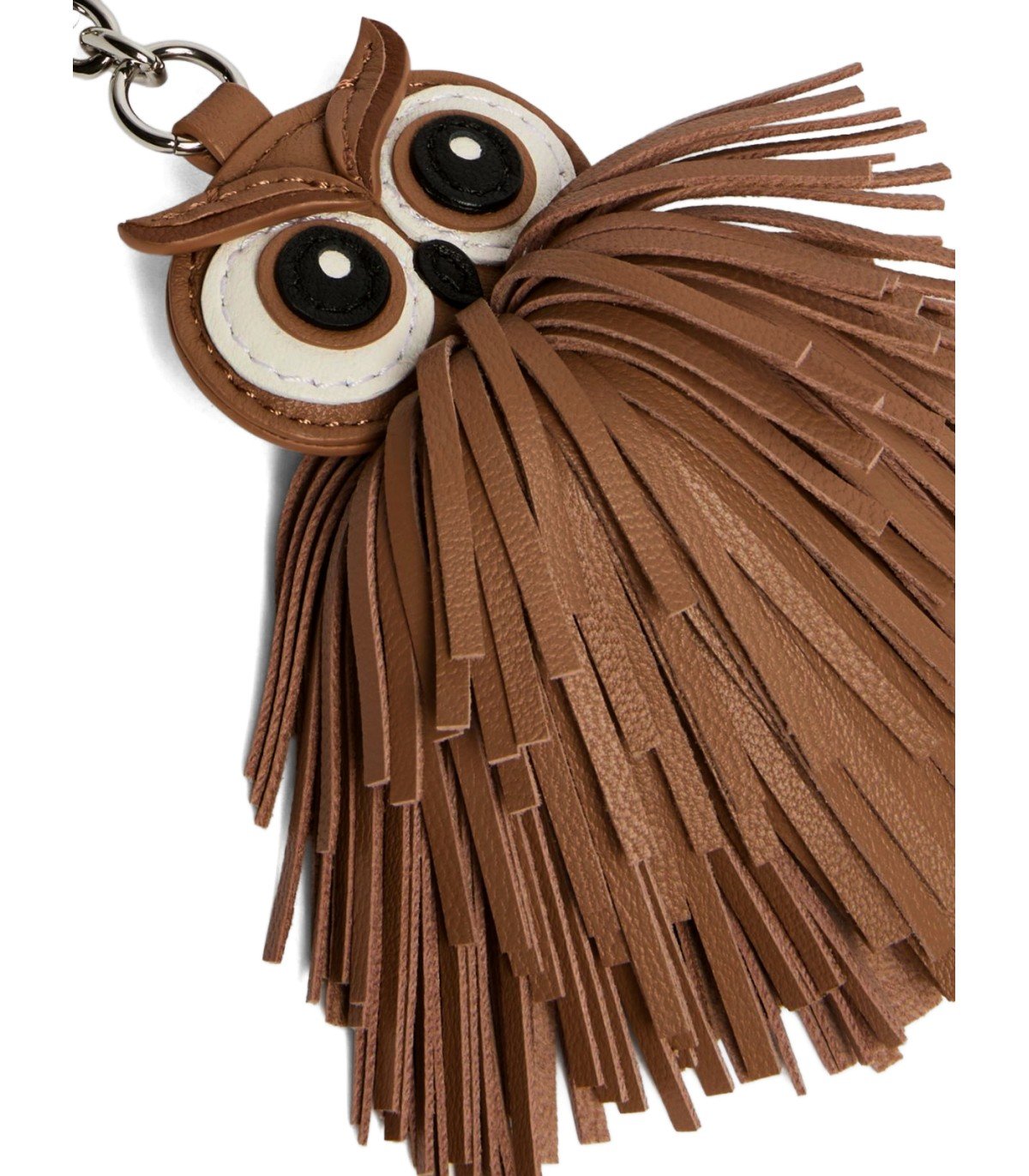 MAX MARA WEEKEND GIGANTE OWL BROWN KEYCHAIN