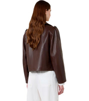 MAX MARA WEEKEND FELINO BRAUNER LEDERJACKE